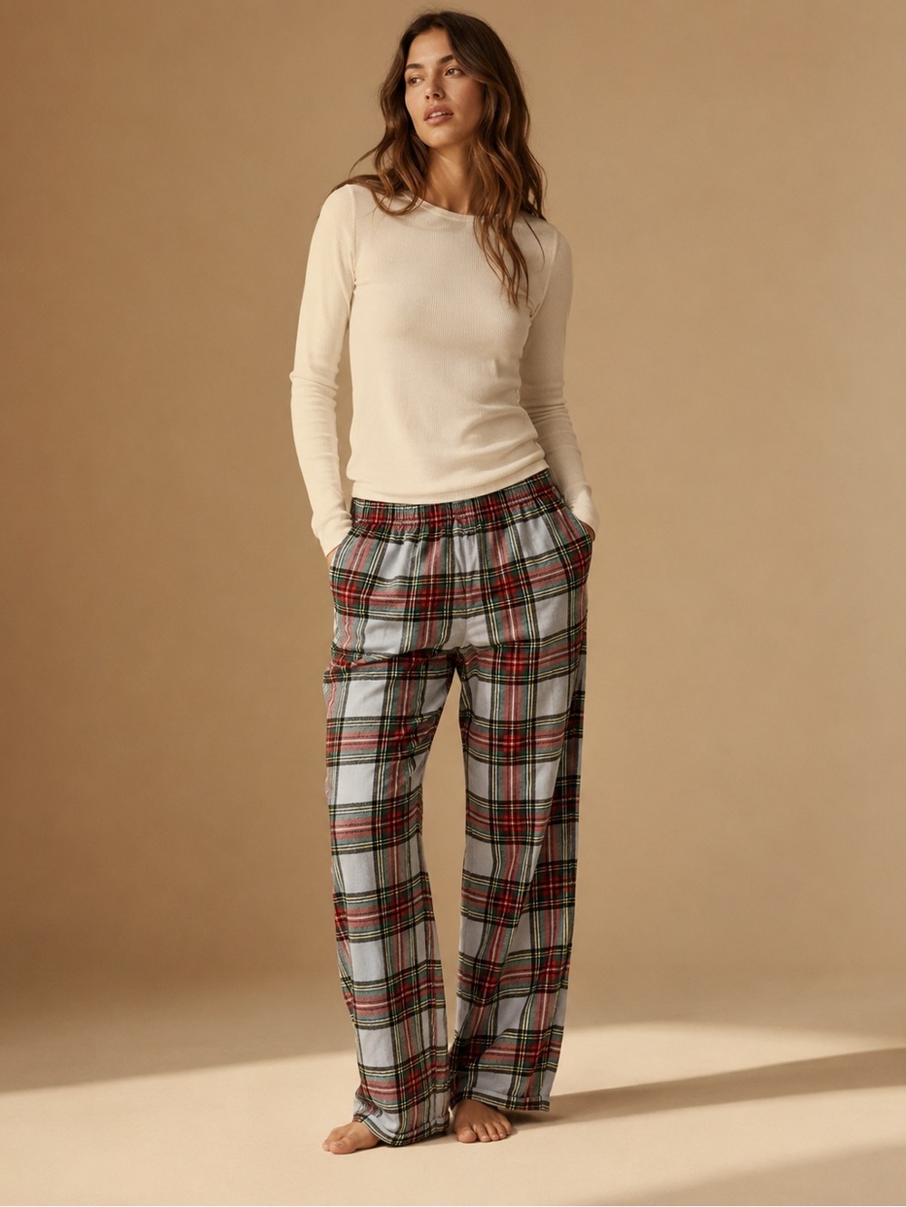 Family Pajamas Plaid Flannel Lounge Pants XS